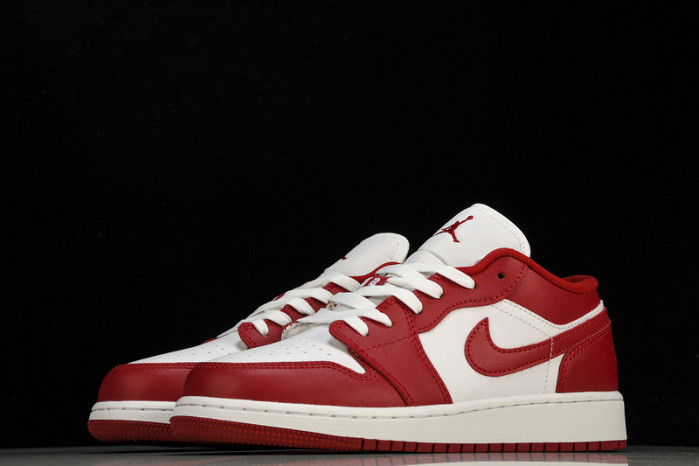 Jordan 1 Low Gym Red White  - 553560-611