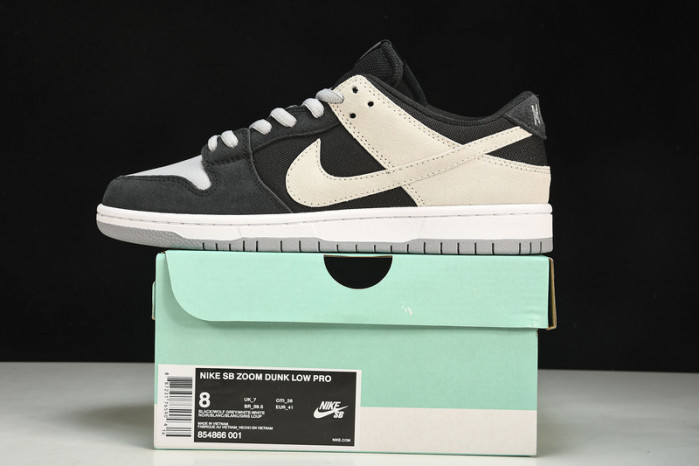 SB Zoom Dunk Low Pro Black Wolf Grey White   854866-001