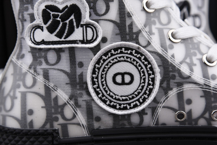 D1R* B23 OBLIQUE HIGH TOP SNEAKERS  KICKZE DR-10