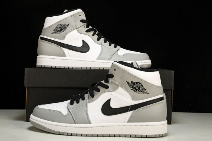 Jordan 1 Mid Light Smoke Grey - 554724-092