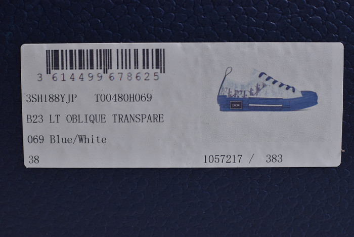 D1R* B23 OBLIQUE LOF TOP SNEAKER blue T00853H062