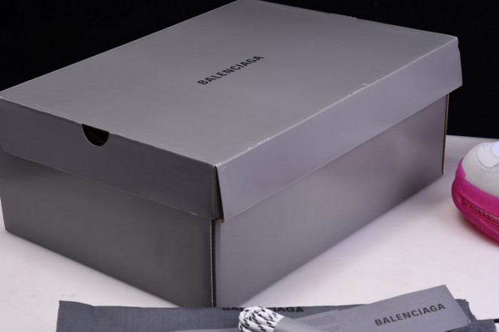 BL TRIPLE S TRAINERS CLEAR SOLE  WHITE PINK   541624  W09OH  1012