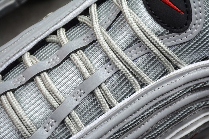 nike mens AIR VAPORMAX 97 "SILVER BULLET" metallic silver varsity red AJ7291-002